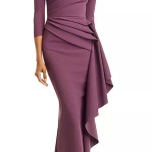 Chiara Boni La Petite Robe Cascading Ruffle Mermaid Gown Size 38